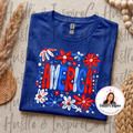 America Floral Tee