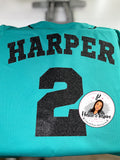 SAS Teal Glitter Jersey
