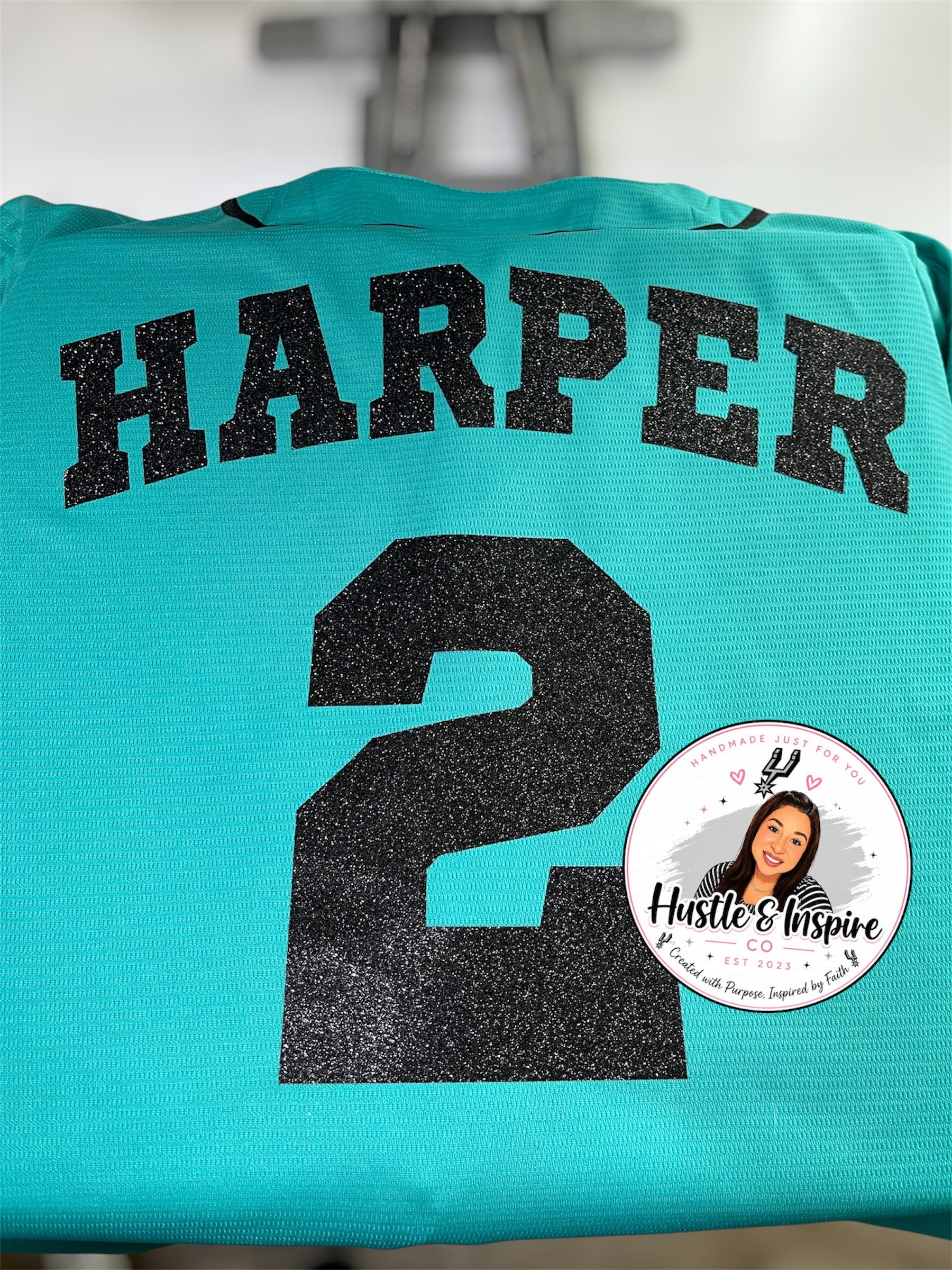SAS Teal Glitter Jersey